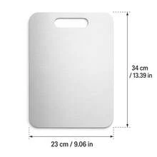 304 Stainless Steel Kitchen Cutting Board, Suitable For Cutting Meat, Fruit And Vegetables, Easy To Clean, Home Cooking - Silver - View 15
