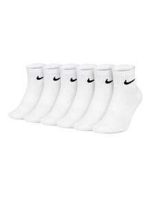 Nike 耐克Logo纯色舒适训练袜3双装，男女通用，白色 - 白色 - 查看 3