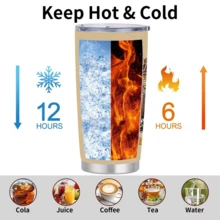 1/5pcs 20oz Stainless Steel Insulated Tumbler, Vintage Heavy Duty Truck Print, Leak-Proof Sealed Lid, Portable Insulated Cup, Suitable For Road Trips, Garage Work, Long Distance Driving, Daily Drinking - Heavy-duty Truck - View 8