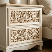 2pcs Solid Wood Carving With Hollow Horizontal Flowers, Home Decorations, Woodworking Supplies, Suitable For Cabinets, Doors And Windows, Furniture, Background Walls, Porches, Offices And Other Decorations, Holiday Decorations, DIY Decorations. - Multicolor - View 12