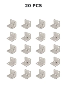 10/20PCS Stainless Steel 90° Right Angle Corner Brackets, Heavy Duty L-Shaped Support Braces For Cabinets, Shelves, Tables And Wooden Furniture - A - View 9