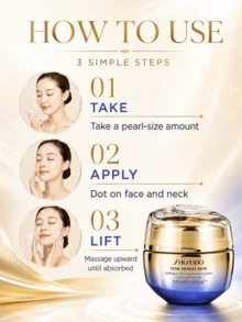 Shiseido Revitalizing Supreme+ Brightening Cream - Melembapkan, ukuran penuh 50ml, ukuran sampel 15ml. Mengangkat dan mengencangkan, mengurangi garis-garis halus dan kerutan, mencerahkan kulit. Cocok untuk semua jenis kulit. - krim - View 11