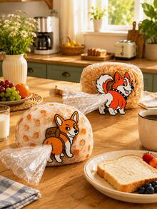 2/1pc Corgi Dog Butt Bread Clip & Snack Holder - 3D Printed Corgi-Shaped Plastic Bag Rack With Corgi Butt Design, Lightweight Kitchen Storage Accessory Suitable For Bread, Snacks, Pantry Decor - Gift For Pet Lovers, Corgi-Themed Home Decorationpcs - Multicolor - View 12