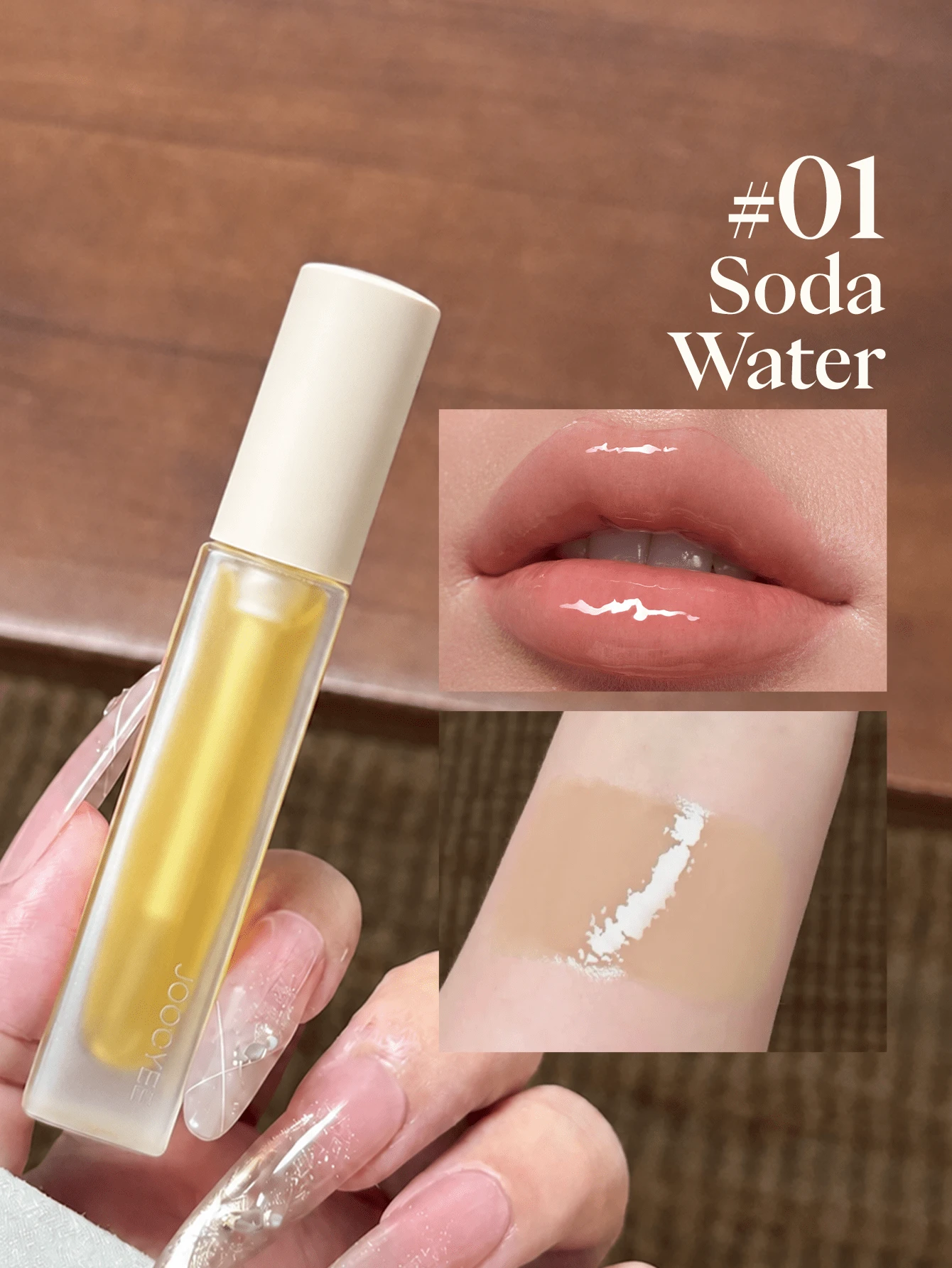 JOOCYEE WATERY LIP OIL Hydrating, Non-Sticky, Lightweight, Nourishing, Glossy - 01 - View 1