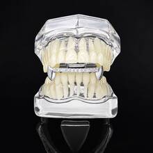 1pc Hip Hop Gold & Silver Cool Fang Tooth Unisex Suitable For Halloween, Christmas, Valentine's Day, Birthday Party, Daily Wear - Multicolor - View 4
