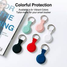 RSH Casing Silikon Anti-Hilang, Kompatibel dengan Pelindung ITag11, Pengait Pelacak untuk Anak dan Hewan Peliharaan, Casing Pelindung Anti-Pencurian untuk Kendaraan, Gantungan Kunci, Penutup Silikon Lembut untuk Kunci [Pelacak Tidak Termasuk] - MultiWarna - View 1