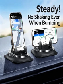 Universal 360° Rotating Car Phone Holder With Anti-Slip Silicone Pad, Adjustable Phone Mount, Car Navigation Holder With Rotating Arm Design, Stable And Anti-Slip, One-Hand Operation, Easy Installation, Suitable For Dashboard, Car Interior, Office And Home Use, Compatible With All Phones, Multiple Styles Available, Essential Gift For Drivers - A - View 2