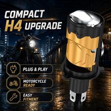 HYNBYZJ 1pc/2pcs H4 Bi LED Projector Lens 200W Car Headlight Bulbs Hi/Low Beam 80000LM Auto Turbo Lamps Motorcycle Plug&Play For LHD RHD 6000K - A - View 2