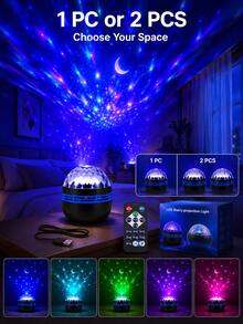 Creative Aurora LED Galaxy Projector Light, Dynamic Starry Night Glow, USB Powered Space Atmosphere Lamp With Stunning Nebula Effect, Romantic Decor For Bedroom, Living Room, Game Room, Party, Birthday, Family Gathering And Holiday Gift - Multicolor - View 11