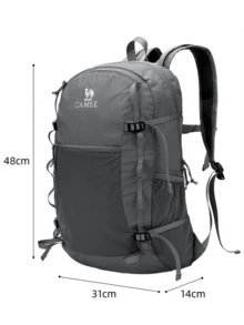 CAMEL CROWN Lightweight Foldable Backpack, Sports Casual Daypack, Travel Hiking Backpack For Outdoor Trekking - Dark Grey - View 1