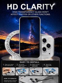 鋼化玻璃相機鏡頭保護貼附金屬環，適用於 iPhone Duo/18ProMax/18Pro/17 16 15 14 13 12 11 Pro Max，適用於 iPhone 11 12 13 14 Plus 14Pro Max/15promax - 3件 - 查看 8