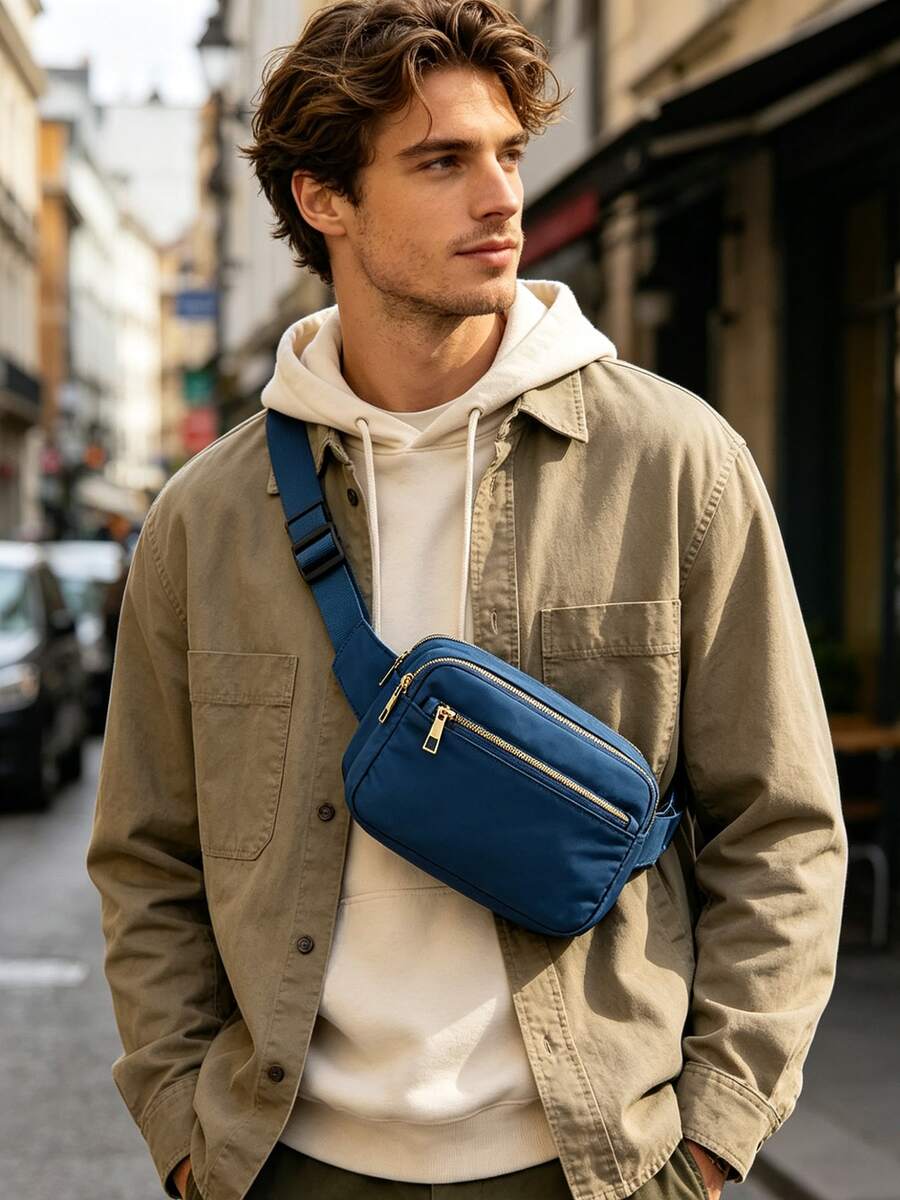 New Waist Bag Running Sports Bag Unisex Multi-Layer Crossbody Bag Outdoor Rafting Fitness Waterproof Casual Bag