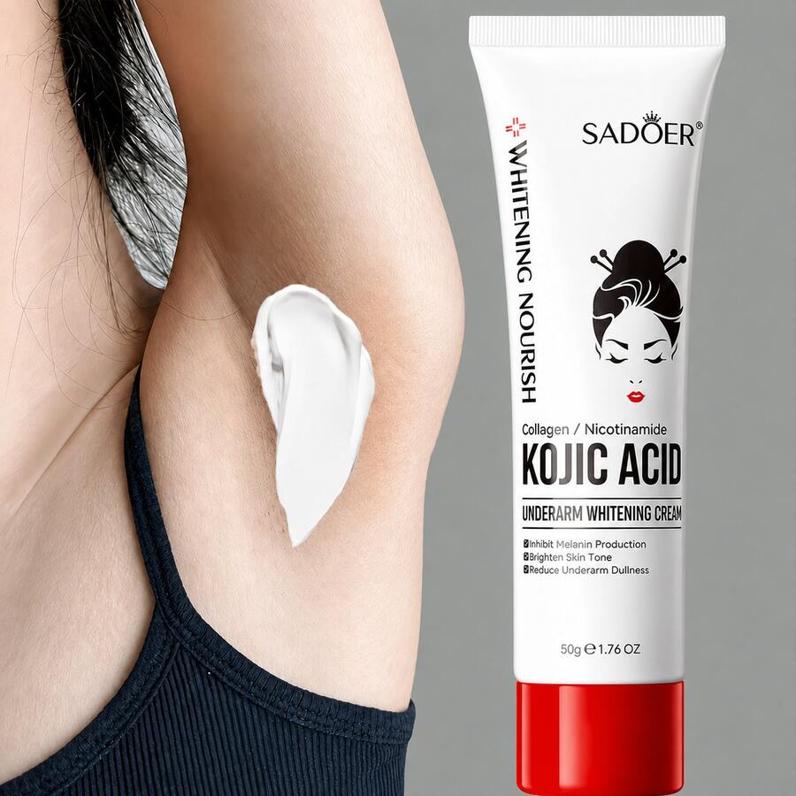 SADOER 1件腋下霜，菸鹼醯胺膠原蛋白美白身體乳液，保濕舒緩護膚，腋下暗沉斑點護理，乾粗皮膚護理，輕盈快速吸收配方，日常使用 - 多色 - 查看 1