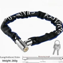 1Pc Bike Chain Lock] Bike Chain Lock | Security Anti-Theft Bicycle Key Lock - Long Padlock - View 11
