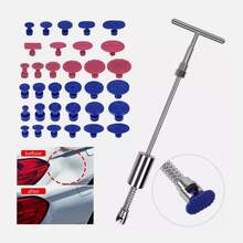 Tapsin 34PCS PDR Tool Car Body Paintless Auto Dent Removal Repair Puller Lifter Gun Tab With T Slide Hammer,Universal Portable Car Tools For Most Cars SUVs UK - A - View 5