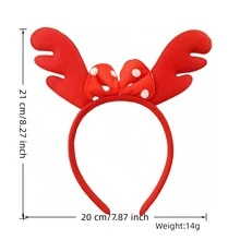 1/5 Piece Classic Christmas Headband - Holiday Party Accessory With Santa, Reindeer, Christmas Tree Design - Durable Plastic Construction, Non-Electric, Feather-Free Seasonal Headband - Headband - View 17