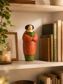 1pc Resin Reading Woman Statue, Vintage Book Lover Figurine, Bookshelf Decor, Suitable For Study, Office Desk, Living Room And Library, Artistic Home Ornament, Gift For Women, Teachers, Students And Book Lovers - Multiple Styles - View 4