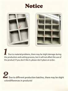 Velvet Jewelry Storage Tray, Drawer Organizer Box, Jewelry Drawer Embedded Storage Box Display Box, Earring Necklace Ring Bracelet Storage, With Removable Dividers, Back To School Storage Organizer, Autumn Home Decor, Bedroom Decor, Wedding, Halloween Decoration - One Size - View 8