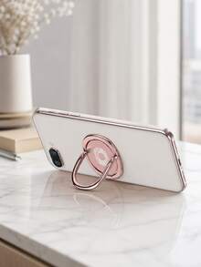 Support de téléphone rotatif à 360° en métal, support de doigt pliable ultra-fin, support de téléphone anti-chute, support de téléphone rond réglable, poignée arrière de téléphone, accessoire de smartphone universel, convient pour iPhone et Android, support de bureau mains libres - Multicolore - Voir 6