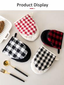 Thickened Heat Resistant Gloves, Extra Thick Long Style, Non-Slip High Temperature Resistant, Microwave Oven Mitts, Baking Gloves, Heat Resistant Kitchen Gloves, Non-Slip Heat Resistant Mat, Suitable For Outdoor Camping - Multicolor - View 5