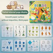 DIY Origami Folding Paper Kit, Bird Pattern Paper Craft Set With Guide Book, Assorted Color & Printed Paper Sheets For Hand‑Folded Art Creation - Multicolor - View 5