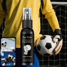 JUE FISH Goalkeeper Glove Grip Spray | Suitable For Goalkeeper Training And Match Use, Helps Improve Glove Grip Stability, Making Ball Control More Secure; Transparent Spray Texture, Does Not Affect Glove Softness, Can Be Lightly Sprayed Before Training To Enhance Grip Feel - A - View 3
