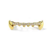 1pc Hip Hop Gold & Silver Cool Fang Tooth Unisex Suitable For Halloween, Christmas, Valentine's Day, Birthday Party, Daily Wear - Multicolor - View 8