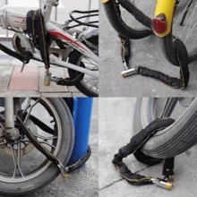 1Pc Bike Chain Lock] Bike Chain Lock | Security Anti-Theft Bicycle Key Lock - Long Padlock - View 6