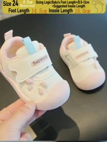 1 Pair Unisex Toddler Panda Decor Fine Mesh Hook & Loop Athletic Shoes, Suitable For All Seasons, Indoor, Outdoor, Daily Wear (Size Based On Insole Length, Unit: Cm) - Baby Pink - View 12