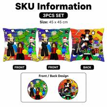 Roblox 3pcs Game Theme Pillow Covers, Modern Character Print Cushion Covers, Zipper Closure, Soft And Durable Fabric, Machine Washable, Suitable For Living Room, Game Room, Party, Room Decor, Home Decor, Cute Decoration - Roblo Boy Pillowcase - View 8