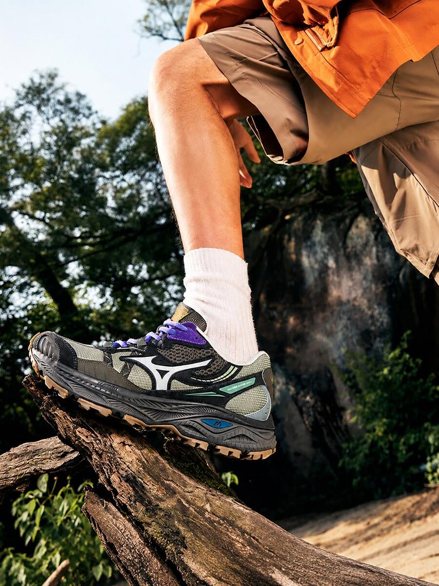 Mizuno New RACER ADV Mountain Outdoor Mesh Breathable Hiking Shoes Unisex Shock-Absorbing Jogging Shoes - Multicolor - View 1