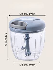 手動絞肉機/大蒜切碎器 (900ml/500ml) - 旋轉式大蒜切碎器，適用於蔬菜、薑、水果、堅果和香料；專業洋蔥/胡蘿蔔切片/切碎工具；高效廚房助手，無需用電，居家烹飪必備用品 - 多款多色 - 查看 10