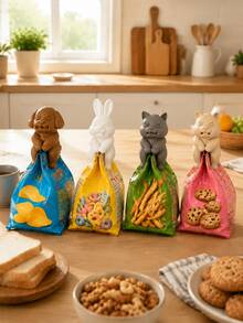 1/4/8pcs [Random Style] Animal Leg Seal Clips, Cute Animal Shaped Clips. Can Seal Coffee, Grains, Candy And Snack Bags Tightly, Functional Clips Formed By The Legs Of Each Animal. Moisture-Proof Bag Sealing Tool - View 10