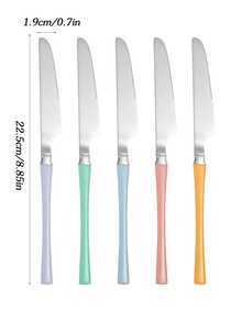 5pcs Stainless Steel Steak Knife Set, Suitable For Family Gatherings, Holiday Feasts, Buffet, Wedding Parties - View 2