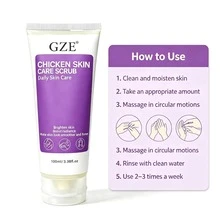 GZE Chicken Skin Wash Scrub 100ml/3.38fl.Oz, Gentle Body Exfoliating Scrub, Smoothing Body Cleanser, Boost Radiance For Soft Smoother‑Looking Body Skin - Fresh - View 5
