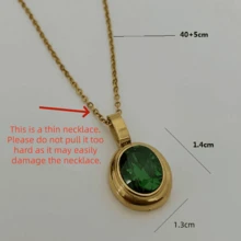 VKHK 1 件复古 18K 镀金不锈钢锆石装饰吊坠项链，适合日常佩戴和婚礼，送给女性的礼物 - 吊墜項鍊 - 查看 12