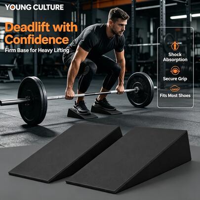Squat Wedge Support Block, Suitable For Yoga, Strength Training And Deep Stretching, Squat Support Triangular Wedge Block, Deep Leg Bend Yoga Brick, Fitness Squat Wedge, EVA Leg Lift Stretching Inclined Board
