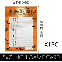 Halloween Guessing Game Cards 5" X 7", Includes Answer Key, Autumn Party Themed Activity - View 7