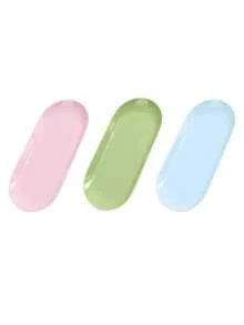 1pc Square Oval Nail Accessory Storage Tray, Nail Decoration Display Tray - Multicolor - View 14