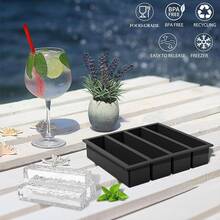 1pc 4 Inch Long Ice Cube Mold, Silicone Material Butter Mold Tray, DIY, Ice Cube Silicone Mold, Kitchen Accessories, Home, Ice Cube Tray, Bar Accessories - Multicolor - View 6