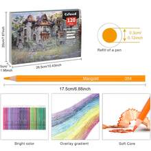 Set 120 Pensil Warna Inti Lunak untuk Dewasa; Pensil Warna Dewasa untuk Menggambar, Membuat Sketsa, dan Membaurkan Warna - 120 warna timah - View 4