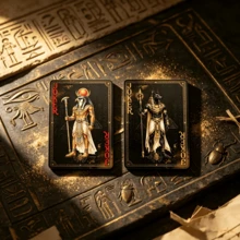 Luxury Black & Gold Poker Cards, Vintage Ancient Egyptian Theme Playing Cards, Ancient Egyptian Elements, Suitable For Tabletop Games, Display & Collection - Multicolor - View 6