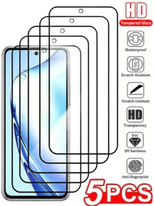 5pcs Black Edge Anti-Shatter Glass Screen Protector, Compatible With VIVO, High Definition Clarity, High Hardness Protection, Anti-Scratch, Anti-Fingerprint, Anti-Breakage Full Coverage Phone Screen Protector - Clear - View 133