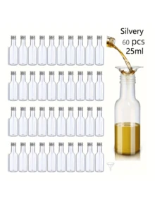 10pcs 25ml Mini Liquor Bottle Set, Mini Empty Plastic Liquor Bottles With Lids, Sealed Wine Bottles, Bar Party Supplies, Suitable For Thanksgiving, Halloween And Christmas, Durable, Can Be Used To Store Juice, Sauce, Coffee, Etc. - 25ml/0.85oz - View 13