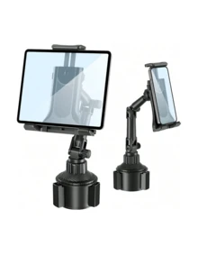 Multifunctional Tablet And Phone Car Cup Holder Mount - Adjustable, Installable On Car Dashboard And Air Vent, Expandable Base, Easy Installation, Stable And Anti-Shake, Super Shock-Resistant, Essential Practical Accessory For Your Car, Perfect Gift For Road Trips - A - View 5