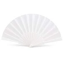 Large Pure White Plastic Folding Hand Fan, 16.7 Inch Blank DIY Wedding Bride Fan, Dance Performance & Electronic Music Party Fan, Halloween Costume Party Prop, Stage Performance Decoration - Multicolor - View 1