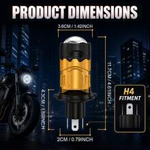 HYNBYZJ 1pc/2pcs H4 Bi LED Projector Lens 200W Car Headlight Bulbs Hi/Low Beam 80000LM Auto Turbo Lamps Motorcycle Plug&Play For LHD RHD 6000K - A - View 9