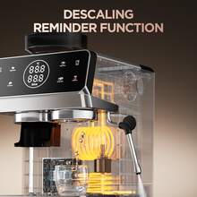 CAFELFFE 義式咖啡機、研磨一體咖啡機 20BAR、冷熱沖泡、奶泡器、內建研磨機、蒸氣功能、觸控螢幕、自清潔功能 不銹鋼機身、44級研磨精度、1.8升水箱、110g豆倉 家庭、辦公室、咖啡愛好者 - 歐規F型插(220-240V) - 查看 11