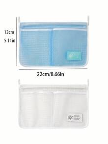 1/2pcs Refrigerator Storage Bags, Hanging Organizer Bags, Kitchen Storage Hanging Bags, Double Compartment Refrigerator Organizer Bags, Home Classification Storage Bags - Multicolor - View 4