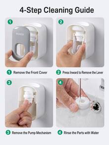 Fully Automatic Premium Toothpaste Dispenser, Bathroom Home Use, Wall-Mounted No-Drill Toothpaste Holder - Multiple Styles and Colors - View 10